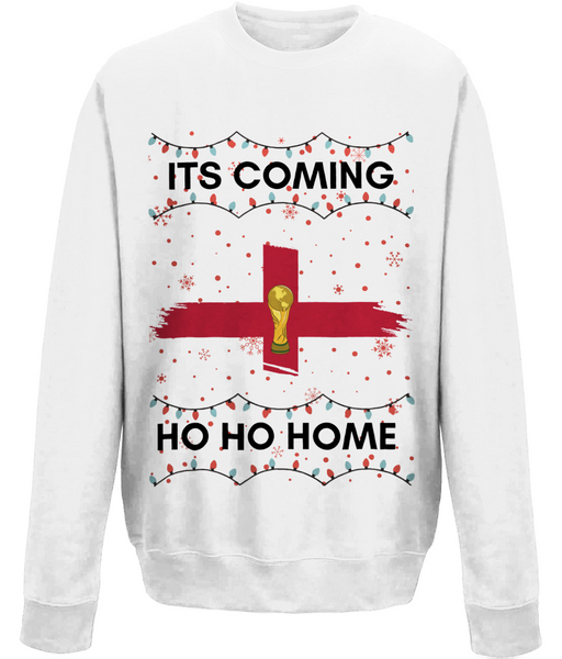 England Football - Its Coming Ho Ho Home Christmas Xmas Jumper Sweatshirt