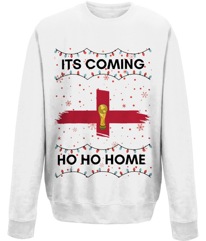 England Football - Its Coming Ho Ho Home Christmas Xmas Jumper Sweatshirt