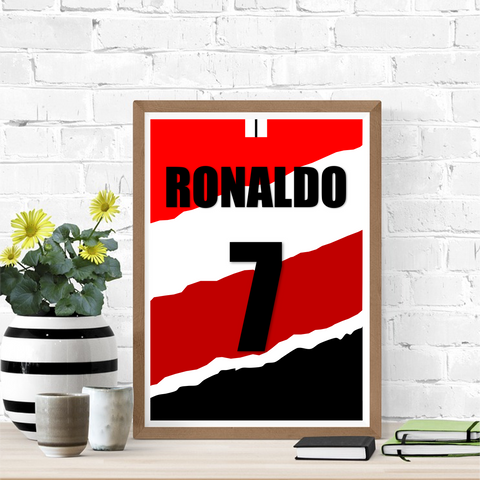 Manchester United Ronaldo 7 Shirt Poster