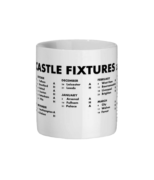 Newcastle United Mug - Newcastle United 2022/23 Fixtures Mug for him/her
